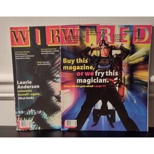 WIRED Magazine vintage 90s lot Penn Jillette Laurie Anderson MUDs Jeff Berg